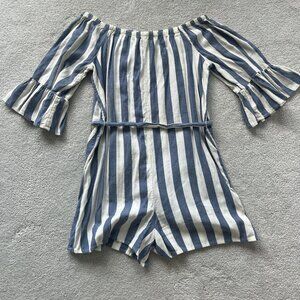 Billabong Blue and White stripped Romper